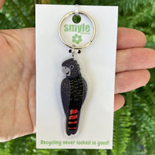 Load image into Gallery viewer, Black Cockatoo Keyring