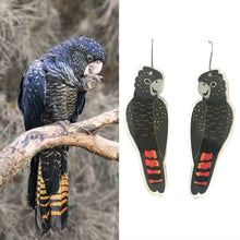 Load image into Gallery viewer, Black Cockatoo Earrings