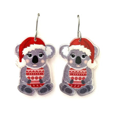 Load image into Gallery viewer, Christmas Koala Earrings
