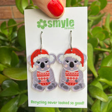 Load image into Gallery viewer, Christmas Koala Earrings