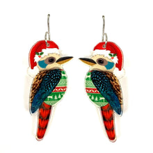 Load image into Gallery viewer, Christmas Kookaburra Earrings