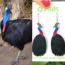 Load image into Gallery viewer, Cassowary Earrings