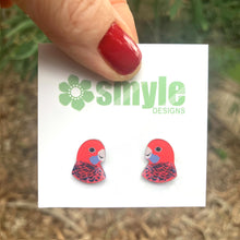 Load image into Gallery viewer, Crimson Rosella Studs