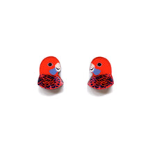 Load image into Gallery viewer, Crimson Rosella Studs