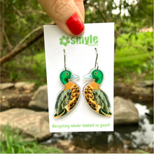 Load image into Gallery viewer, Chestnut Teal Duck Earrings