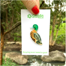 Load image into Gallery viewer, Chestnut Teal Duck Pin