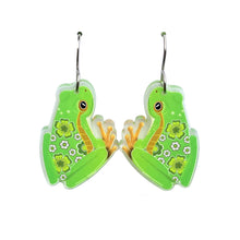 Load image into Gallery viewer, Green Tree Frog Earrings