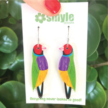 Load image into Gallery viewer, Gouldian Finch Earrings