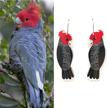 Load image into Gallery viewer, Gang Gang Cockatoo Earrings