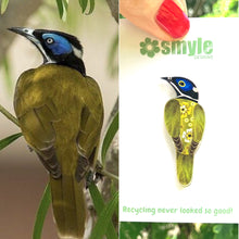 Load image into Gallery viewer, Blue-Faced Honeyeater Pin