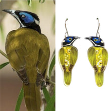 Load image into Gallery viewer, Blue-Faced Honeyeater Earrings