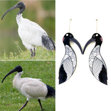 Load image into Gallery viewer, Australian White Ibis Earrings