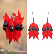 Load image into Gallery viewer, Sturt's Desert Pea Earrings -Floral Emblem of South Australia