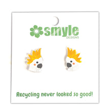 Load image into Gallery viewer, Sulphur Crested Cockatoo Studs