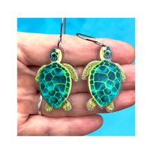 Load image into Gallery viewer, Green Sea Turtle Earrings