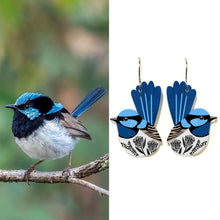 Load image into Gallery viewer, Fairy Wren Earrings