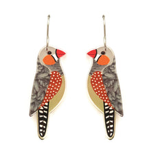 Load image into Gallery viewer, Zebra Finch Earrings