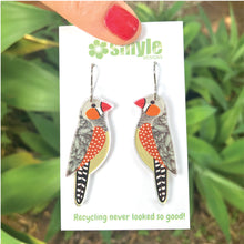 Load image into Gallery viewer, Zebra Finch Earrings