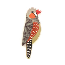 Load image into Gallery viewer, Zebra Finch Pin