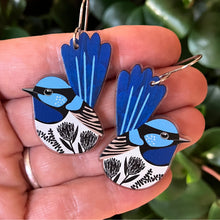 Load image into Gallery viewer, Fairy Wren Earrings