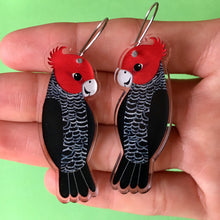 Load image into Gallery viewer, Gang Gang Cockatoo Earrings