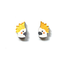 Load image into Gallery viewer, Sulphur Crested Cockatoo Studs