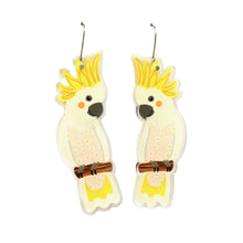 Load image into Gallery viewer, Sulphur-Crested Cockatoo Earrings
