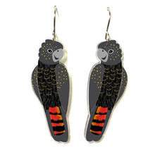 Load image into Gallery viewer, Black Cockatoo Earrings
