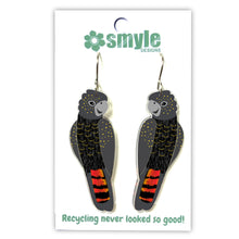 Load image into Gallery viewer, Black Cockatoo Earrings
