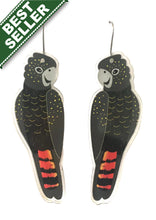 Load image into Gallery viewer, Black Cockatoo Earrings
