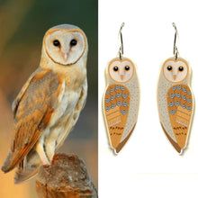 Load image into Gallery viewer, Eastern Barn Owl Earrings
