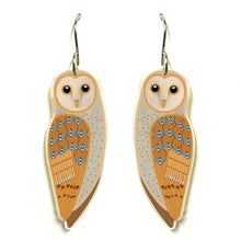 Load image into Gallery viewer, Eastern Barn Owl Earrings
