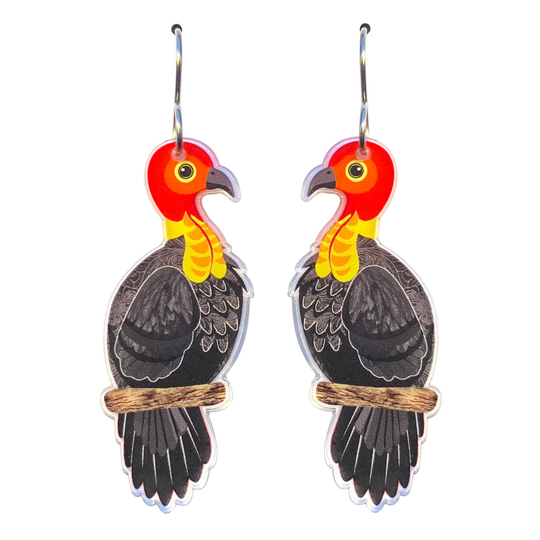 Australian Brush Turkey Earrings