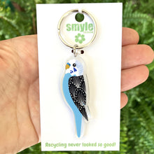 Load image into Gallery viewer, Blue Budgie Keyring
