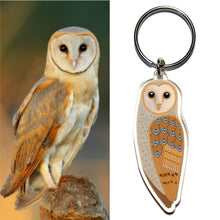 Load image into Gallery viewer, Eastern Barn Owl Keyring
