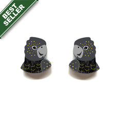 Load image into Gallery viewer, Black Cockatoo Studs
