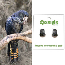 Load image into Gallery viewer, Black Cockatoo Studs
