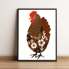 Load image into Gallery viewer, Brown Chicken Art Print
