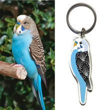 Load image into Gallery viewer, Blue Budgie Keyring
