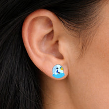 Load image into Gallery viewer, Blue Budgie Studs
