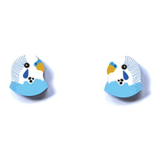 Load image into Gallery viewer, Blue Budgie Studs
