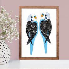 Load image into Gallery viewer, Blue Budgie Art Print
