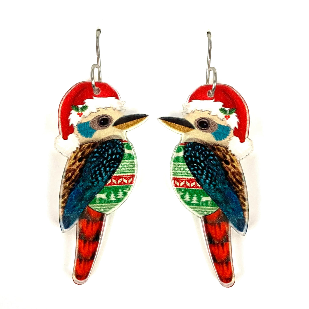 Christmas Kookaburra Earrings
