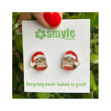 Load image into Gallery viewer, Christmas Barking Owl Studs
