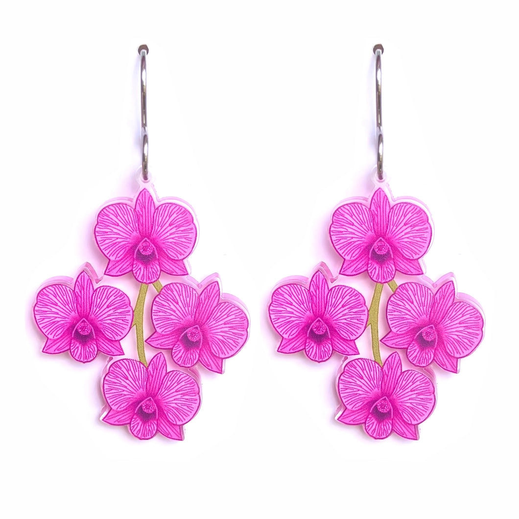 Cooktown Orchid Earrings - Floral Emblem of Queensland