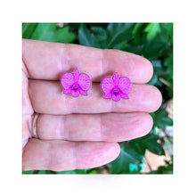 Load image into Gallery viewer, Cooktown Orchid Studs - Floral emblem of Queensland
