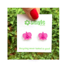 Load image into Gallery viewer, Cooktown Orchid Studs - Floral emblem of Queensland
