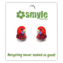 Load image into Gallery viewer, Crimson Rosella Studs
