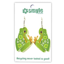 Load image into Gallery viewer, Green Tree Frog Earrings
