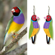 Load image into Gallery viewer, Gouldian Finch Earrings
